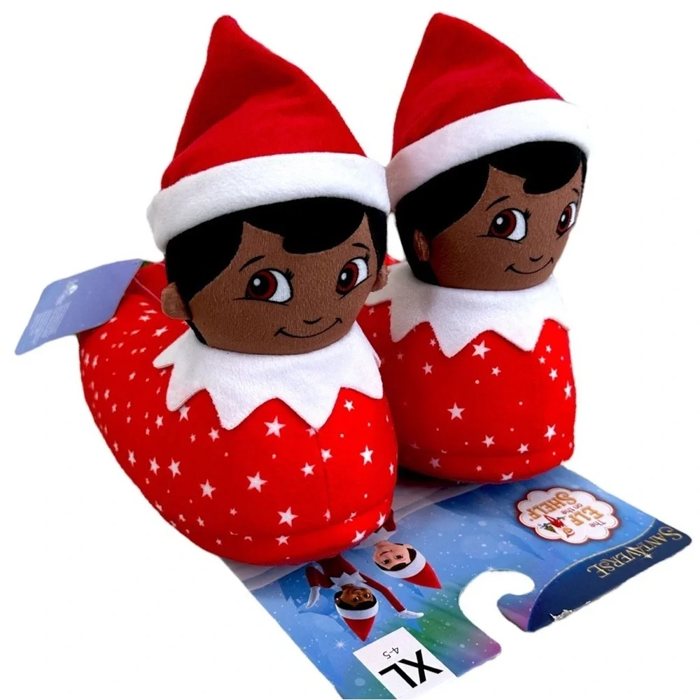 New Elf on the Shelf Holiday Christmas Character Slippers Girls size XL (4-5)